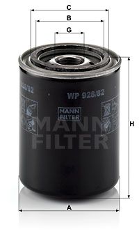 MANN-FILTER Eļļas filtrs WP 928/82