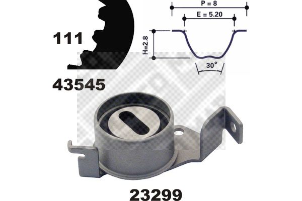 MAPCO Zobsiksnas komplekts 23545