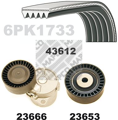 MAPCO Ķīļrievu siksnu komplekts 23616