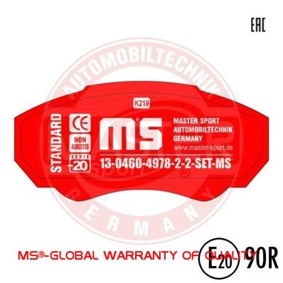 MASTER-SPORT Комплект тормозных колодок, дисковый тормоз 13046049782-SET-MS