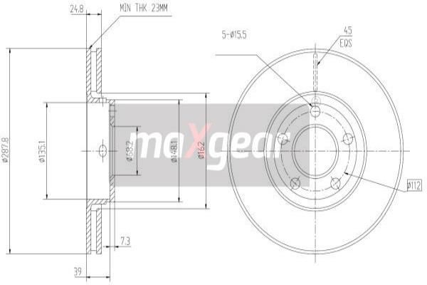 MAXGEAR Bremžu diski 19-0683