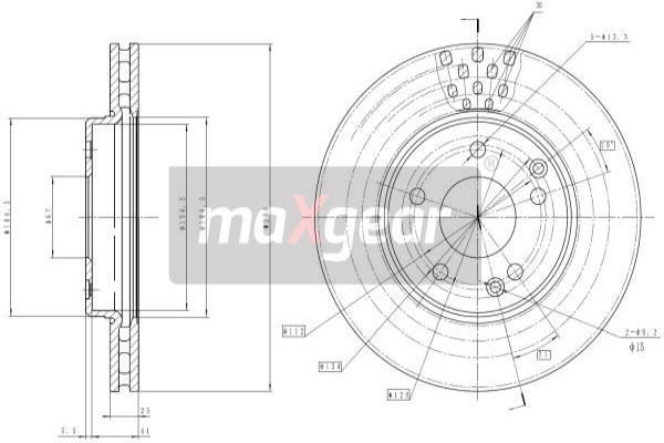 MAXGEAR Тормозной диск 19-0725MAX