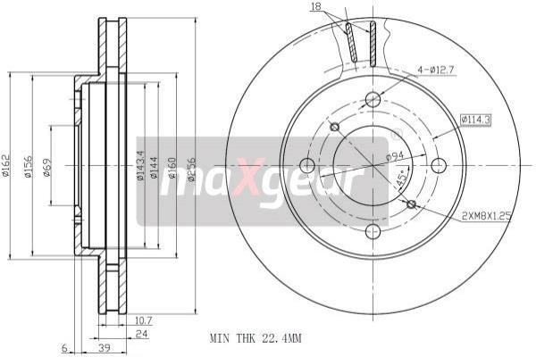 MAXGEAR Тормозной диск 19-0731MAX