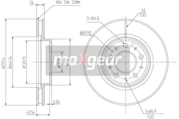 MAXGEAR Bremžu diski 19-0761MAX