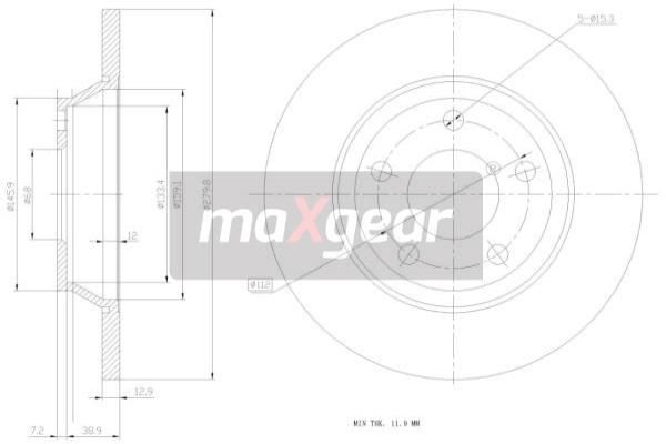 MAXGEAR Тормозной диск 19-0765