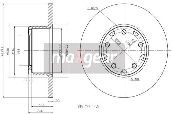 MAXGEAR Bremžu diski 19-0779