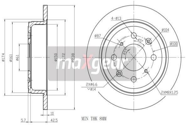 MAXGEAR Bremžu diski 19-0921MAX