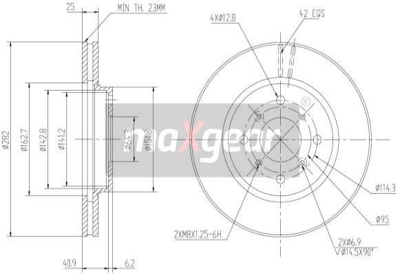 MAXGEAR Bremžu diski 19-0924