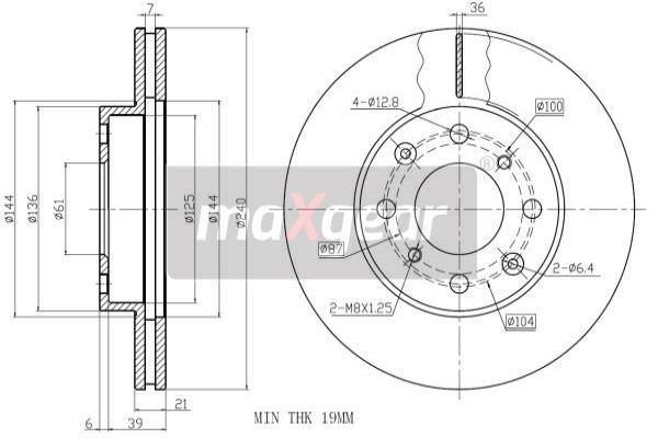 MAXGEAR Bremžu diski 19-0928MAX