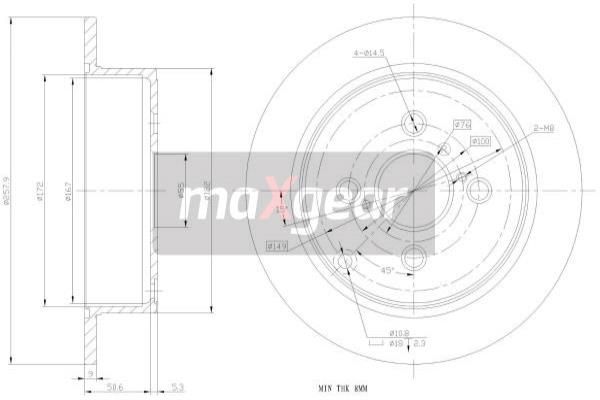 MAXGEAR Тормозной диск 19-0962