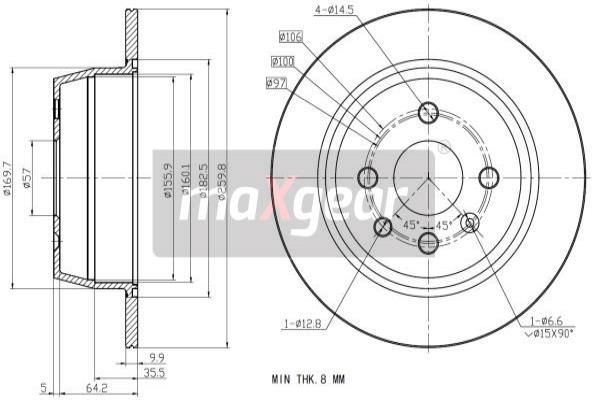 MAXGEAR Bremžu diski 19-0984