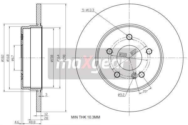 MAXGEAR Bremžu diski 19-1015