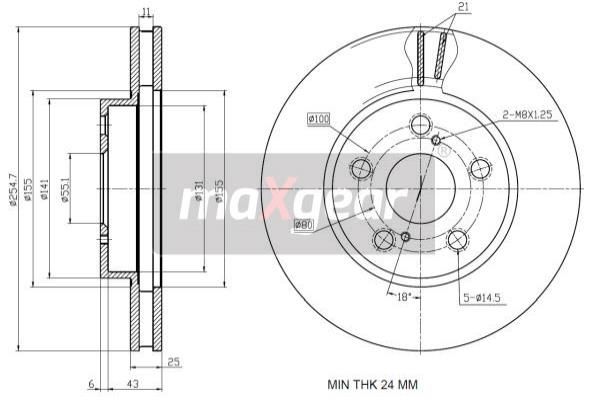 MAXGEAR Тормозной диск 19-1243