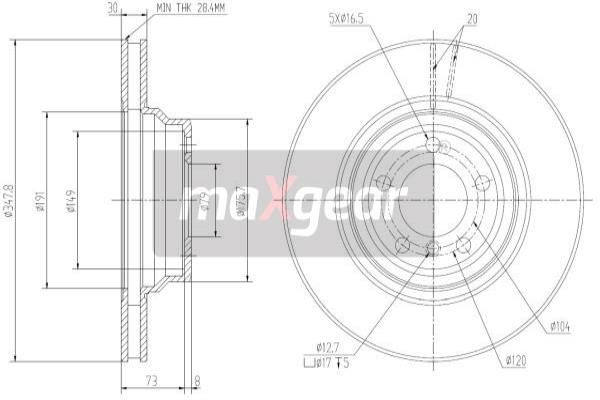 MAXGEAR Bremžu diski 19-1831