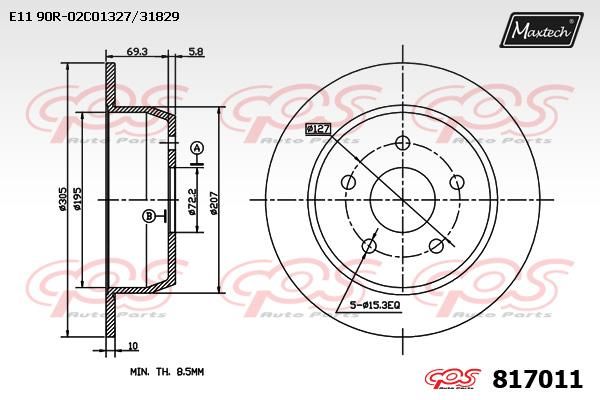 MAXTECH Bremžu diski 817011.0000