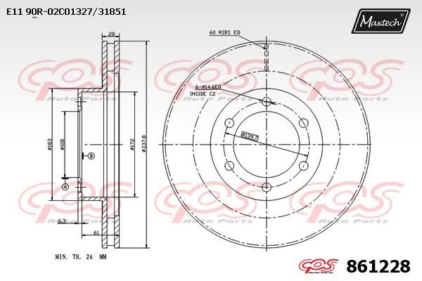 MAXTECH Bremžu diski 861228.0000