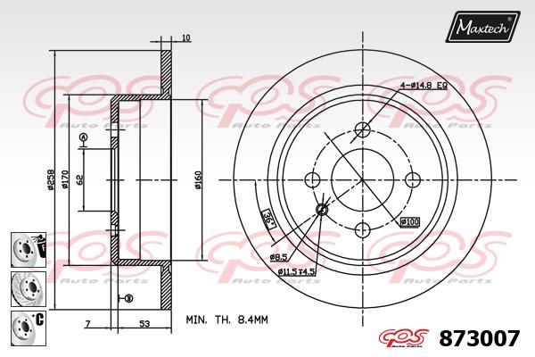 MAXTECH Bremžu diski 873007.6980