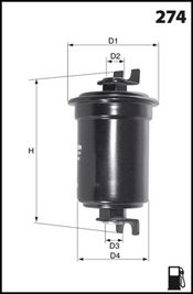 MECAFILTER Degvielas filtrs ELE6017