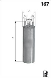 MECAFILTER Топливный фильтр ELE6125