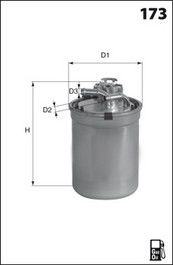 MECAFILTER Топливный фильтр ELG5330