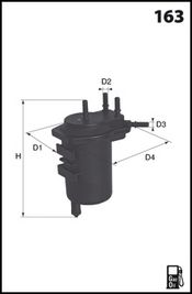 MECAFILTER Топливный фильтр ELG5353