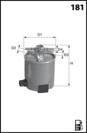 MECAFILTER Топливный фильтр ELG5389