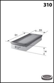 MECAFILTER Воздушный фильтр ELP3720