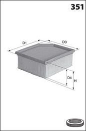 MECAFILTER Воздушный фильтр ELP9056