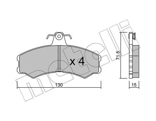 METELLI Комплект тормозных колодок, дисковый тормоз 22-0031-1