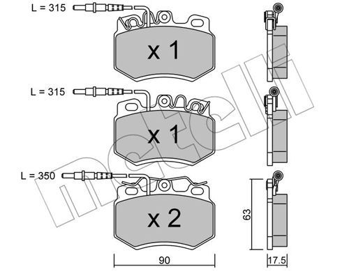 METELLI Комплект тормозных колодок, дисковый тормоз 22-0049-2