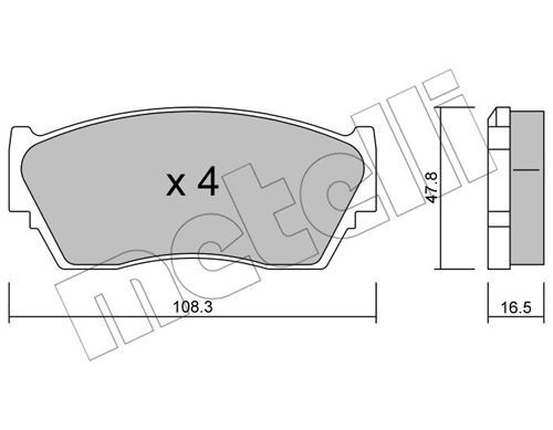 METELLI Комплект тормозных колодок, дисковый тормоз 22-0246-0