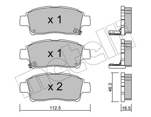 METELLI Комплект тормозных колодок, дисковый тормоз 22-0292-0
