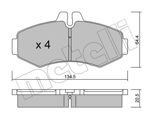 METELLI Комплект тормозных колодок, дисковый тормоз 22-0573-0