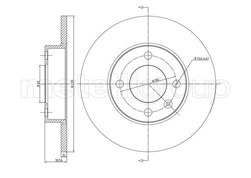 METELLI Тормозной диск 23-0054