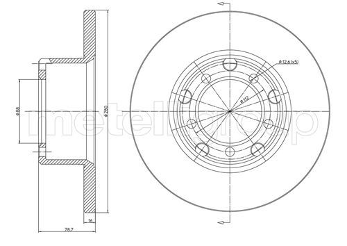 METELLI Тормозной диск 23-0210