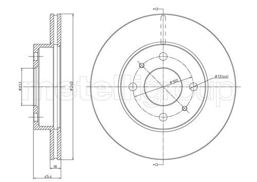 METELLI Тормозной диск 23-0282