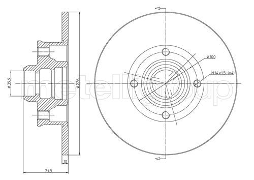 METELLI Тормозной диск 23-0312