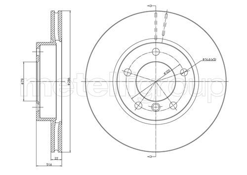 METELLI Тормозной диск 23-0474C