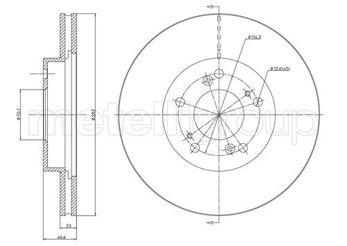 METELLI Тормозной диск 23-0503C