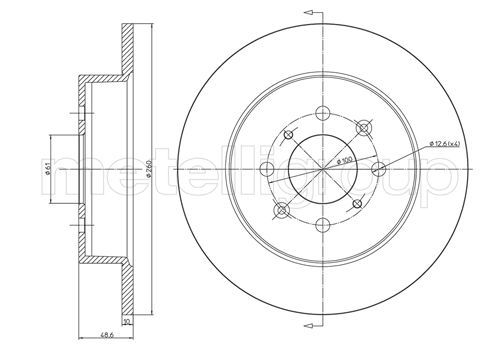 METELLI Тормозной диск 23-0579C