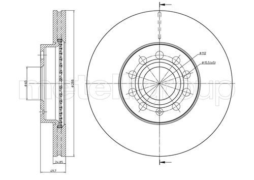 METELLI Тормозной диск 23-0734C