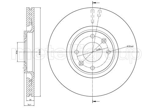 METELLI Тормозной диск 23-0751C