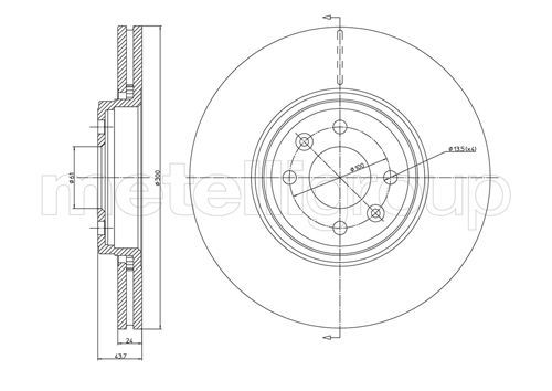 METELLI Тормозной диск 23-0829C