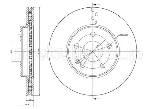 METELLI Тормозной диск 23-0832C