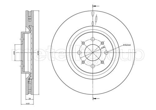 METELLI Тормозной диск 23-0907C