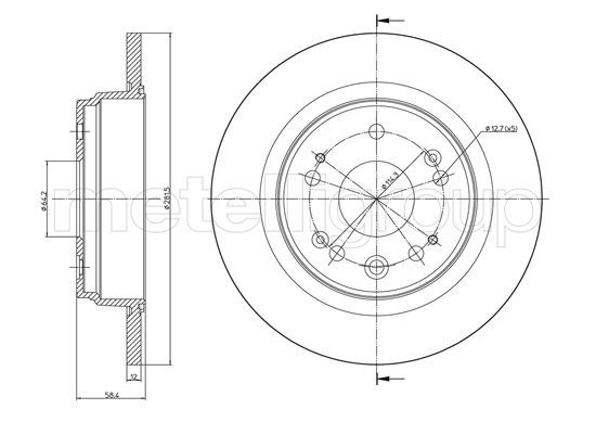 METELLI Тормозной диск 23-0956C