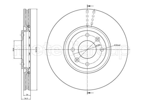 METELLI Тормозной диск 23-0985C