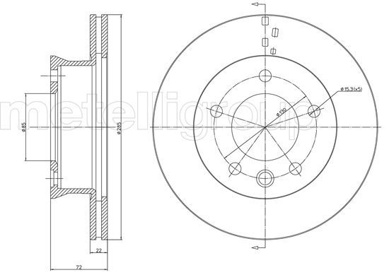 METELLI Тормозной диск 23-0995