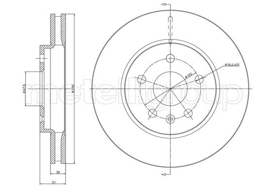 METELLI Тормозной диск 23-1006C