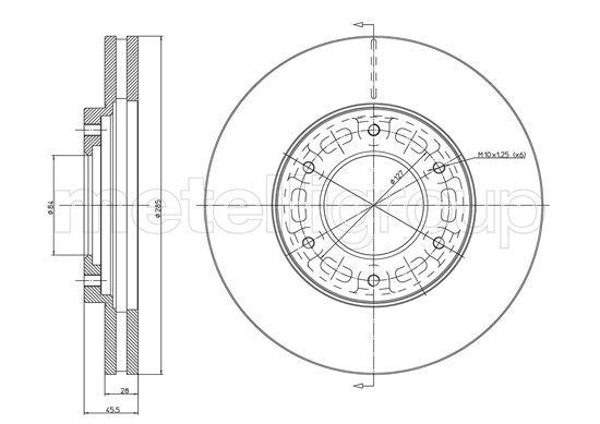 METELLI Тормозной диск 23-1058C